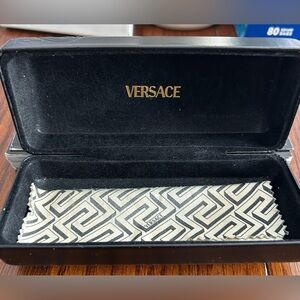 Versace Black and Gold Eyeglass Case